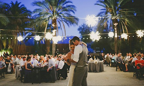 Perform your first dance as a married couple surrounded by lush greenery.
