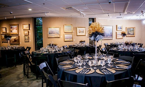 An indoor venue can be configured to your number of invited guests.