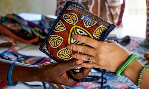 High quality batiked bags from JOEN Art and Bags. What we buy matters, as it can change lives and further conservation.
