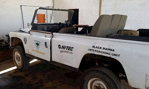 Car of the Black Mamba Anti-Poaching Unit.