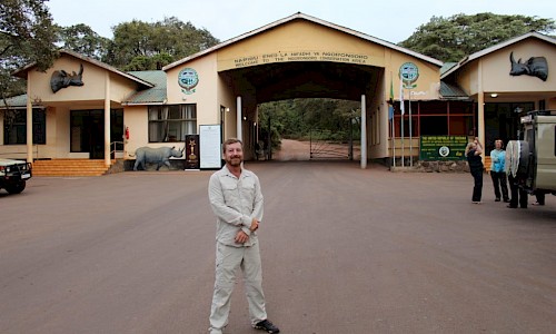 Mike Chedester at the Ngorongoro Conservation Area.