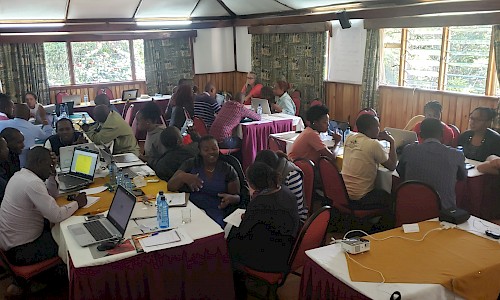 Building Community Conservation Success Workshop classroom photo in Kenya